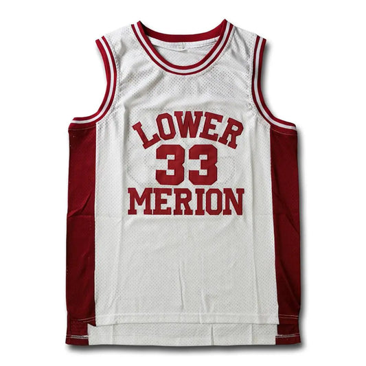 #33 Kobe Bryant Lower Merion Men's Maroon High School Retro basketball Jersey Embroidered - San Co Sports