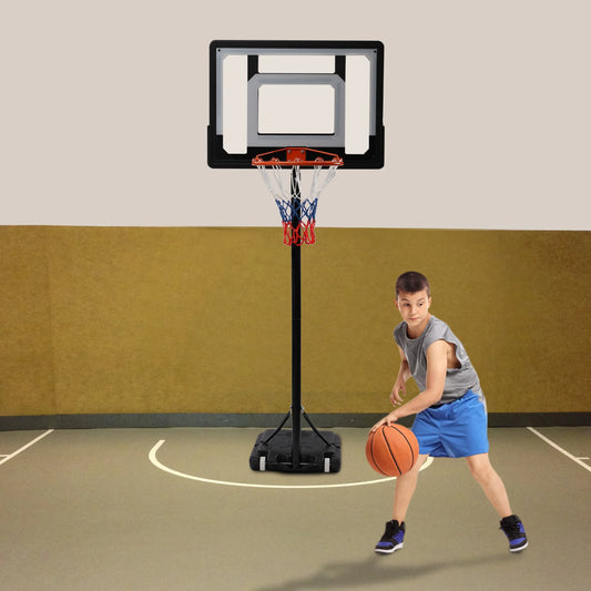 Adjustable Basketball Hoop,, Outdoor and Indoor Basketball Training Equipment for Junior Kid and Adult, 5.6-7f - San Co Sports